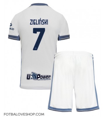 Inter Milan Piotr Zielinski #7 Dětské Venkovní Dres 2024-25 Krátký Rukáv (+ trenýrky)